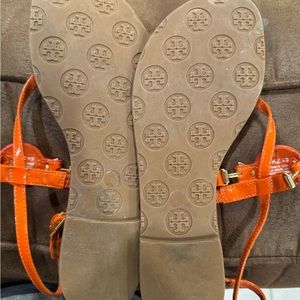 Orange REAL Tory Burch sandals